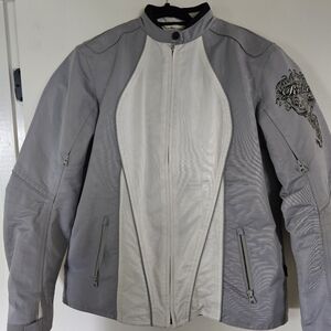 Joe Rocket Women's Gray and White Riding Jacket